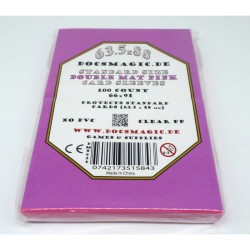 100 Docsmagic Double Mat Pink Card Sleeves