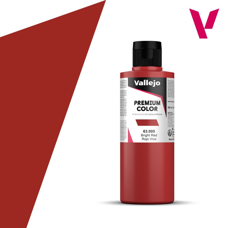 Vallejo Premium AirbrushBright Red 200ml